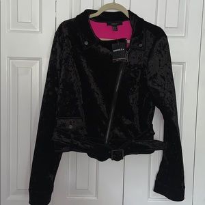NWT forever 21 black suede jacket